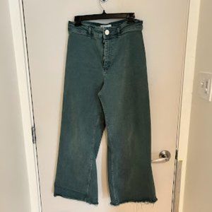 Zara Marine Straight Leg Jean Size 12 Green